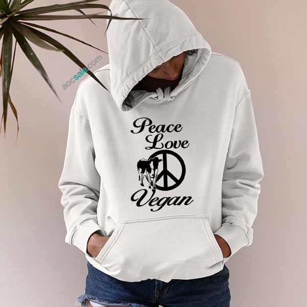 Peace Love Vegan Hoodie