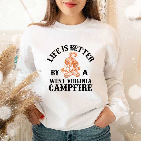 Camping West Va Campfire Sweatshirt