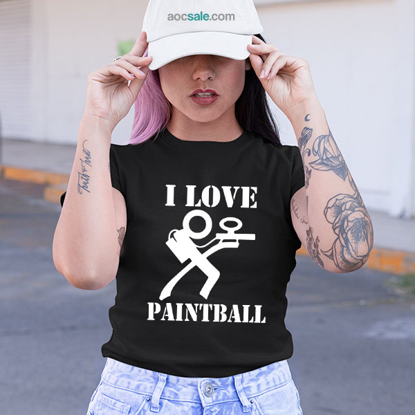 I Love Paintball T shirt
