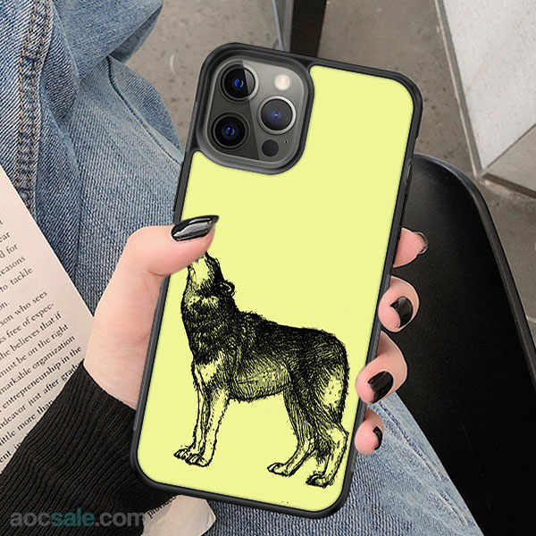 Wolf Howl Sketch iPhone Case
