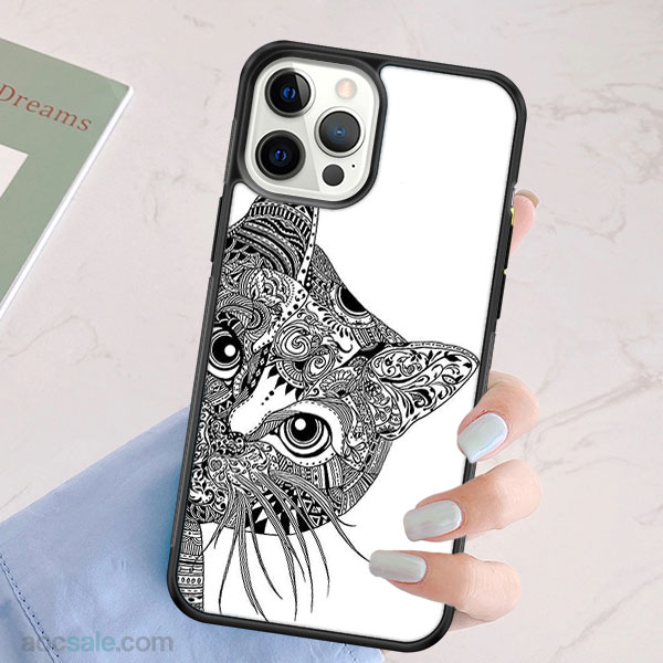 Zentangle Cat iPhone Case